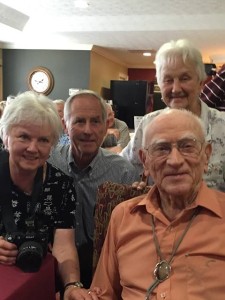 Chuck with his kids (L to R) Linda, Larry and Carol.